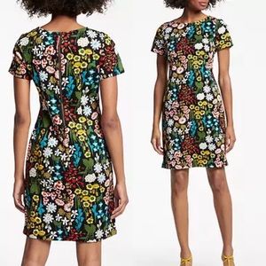 Boden Carina Floral Cotton Twill Shift Dress sz 14
